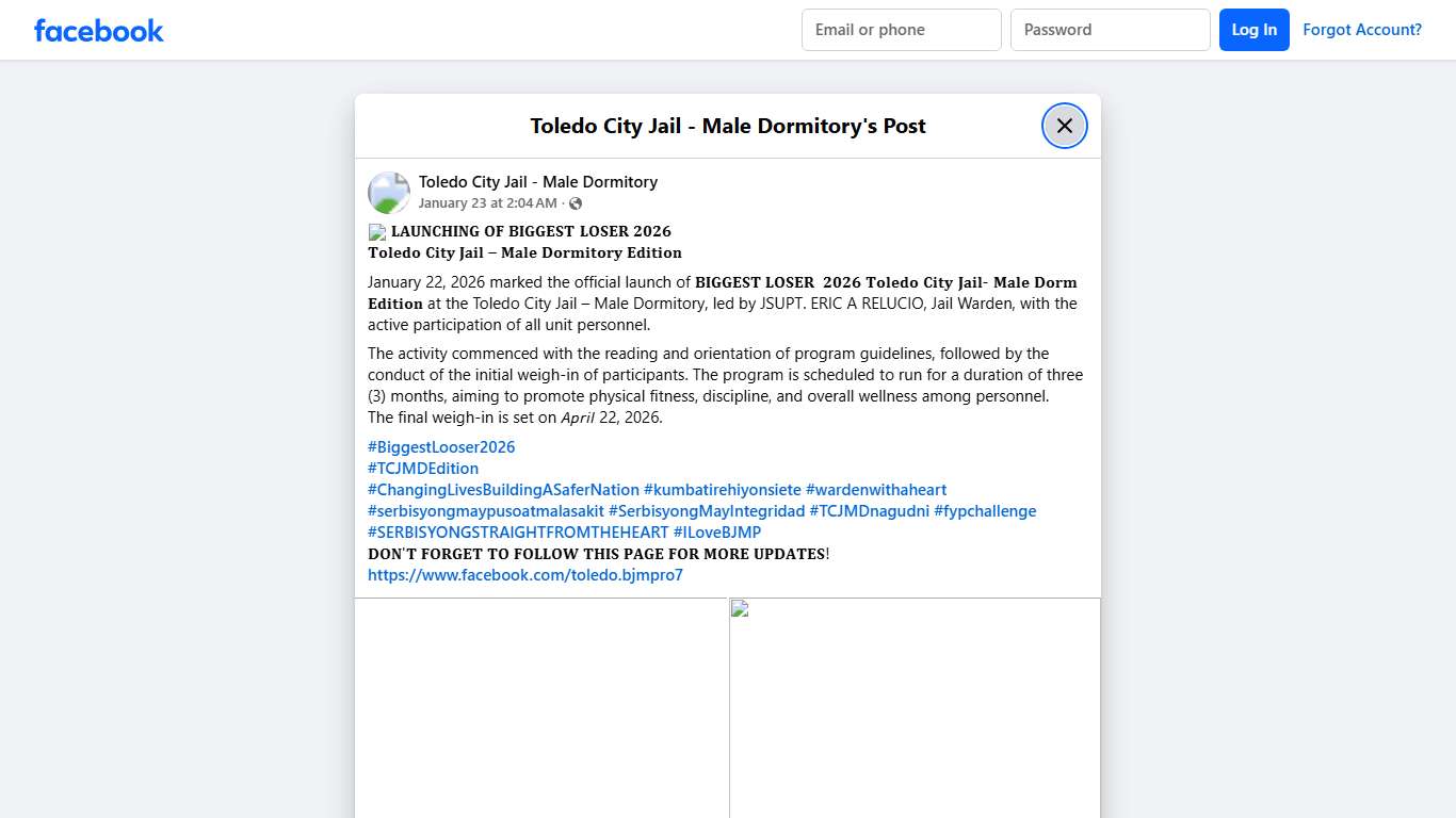 📌 𝐋𝐀𝐔𝐍𝐂𝐇𝐈𝐍𝐆 𝐎𝐅 𝐁𝐈𝐆𝐆𝐄𝐒𝐓... - Toledo City Jail - Male Dormitory Facebook