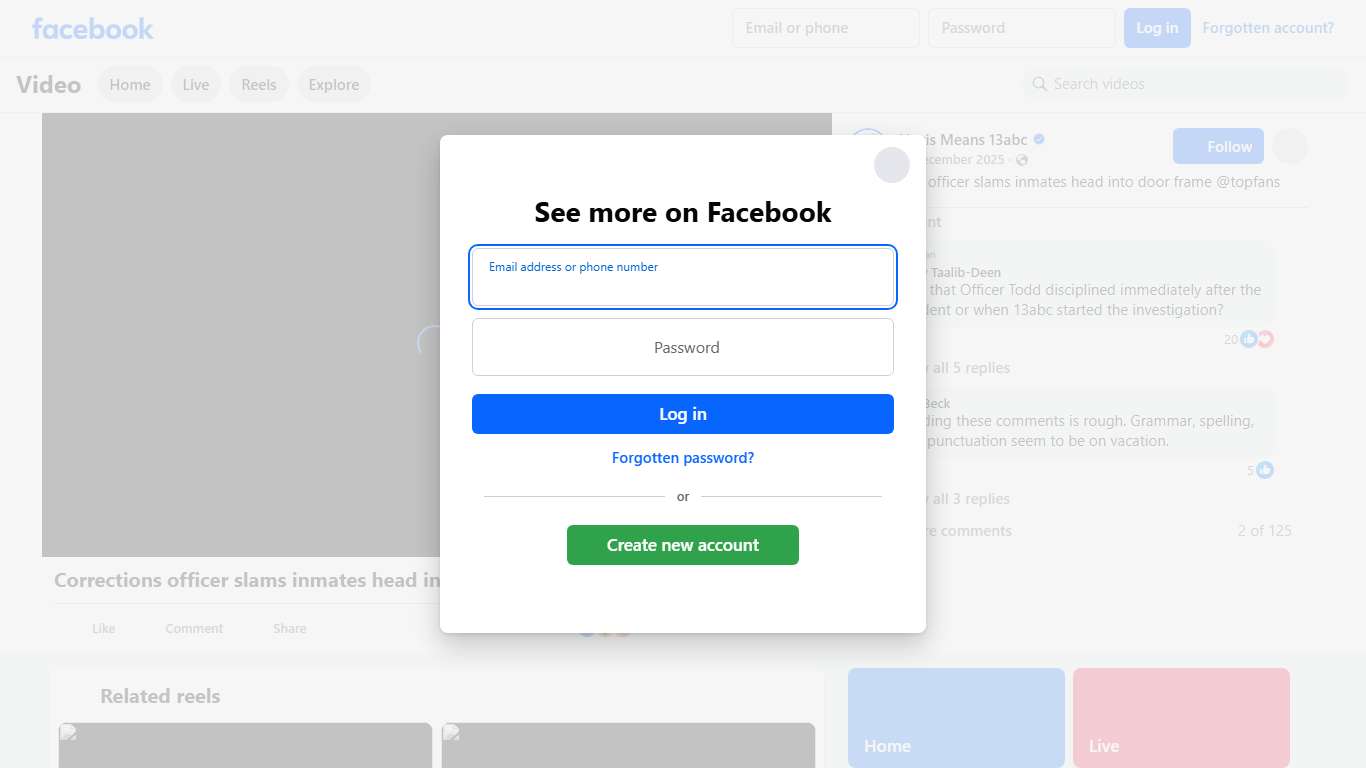 Corrections officer slams inmates head into door frame @topfans Alexis Means 13abc Facebook